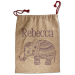 Baby Elephant Santa Sack - Front (Personalized)