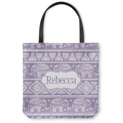 Baby Elephant Canvas Tote Bag - Large - 18"x18" (Personalized)