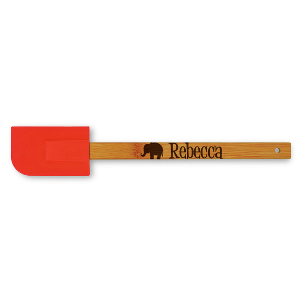 Custom Baby Elephant Silicone Spatula - Red (Personalized)