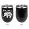 Baby Elephant Stainless Wine Tumblers - Black - Single Sided - Approval