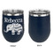 Baby Elephant Stainless Wine Tumblers - Navy - Single Sided - Approval