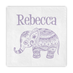 Baby Elephant Standard Decorative Napkins (Personalized)