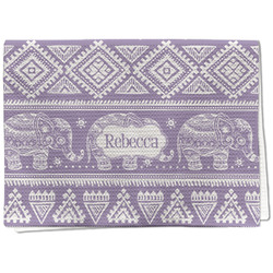 Baby Elephant Kitchen Towel - Waffle Weave - Full Color Print (Personalized)
