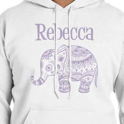 Baby Elephant Hoodie - White - Medium (Personalized)