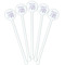 Baby Elephant White Plastic 5.5" Stir Stick - Fan View