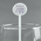 Baby Elephant White Plastic 5.5" Stir Stick - Round - Main