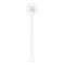 Baby Elephant White Plastic 5.5" Stir Stick - Round - Single Stick