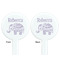 Baby Elephant White Plastic 7" Stir Stick - Double Sided - Round - Front & Back