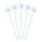 Baby Elephant White Plastic 7" Stir Stick - Round - Fan View