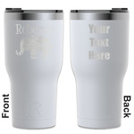 Baby Elephant RTIC Tumbler - White - Engraved Front & Back (Personalized)