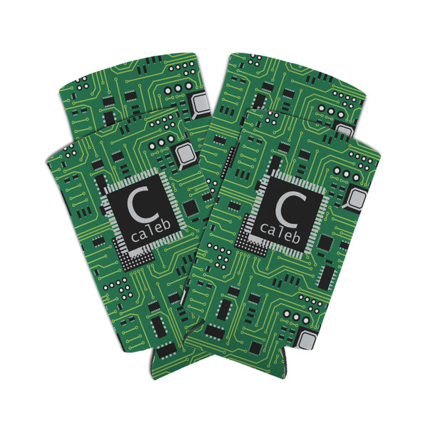 Custom Circuit Board Can Cooler (tall 12 oz) - Set of 4 (Personalized)