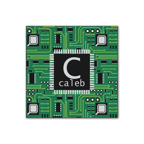 Custom Circuit Board Wood Print - 12x12 (Personalized)