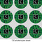 Circuit Board 2" Multipurpose Round Labels - Sheet