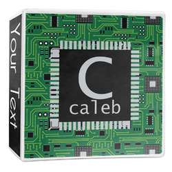 Circuit Board 3-Ring Binder - 2 inch (Personalized)