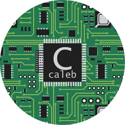 Circuit Board Multipurpose Round Labels - 5" (Personalized)