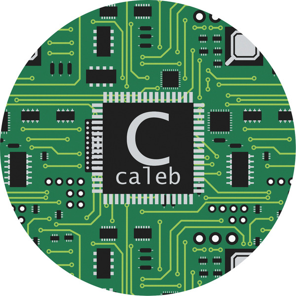 Custom Circuit Board Multipurpose Round Labels - 5" (Personalized)