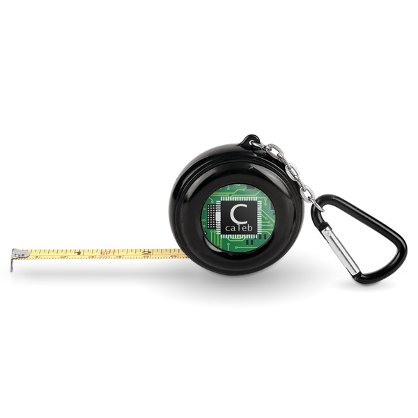 Custom Circuit Board Pocket Tape Measure - 6 Ft w/ Carabiner Clip (Personalized)