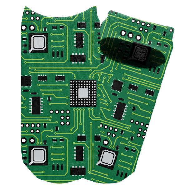 Custom Circuit Board Adult Ankle Socks