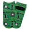 Circuit Board Adult Ankle Socks - Single Pair - Front and Back