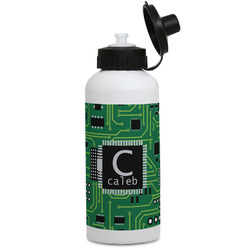 Circuit Board Water Bottles - Aluminum - 20 oz - White (Personalized)