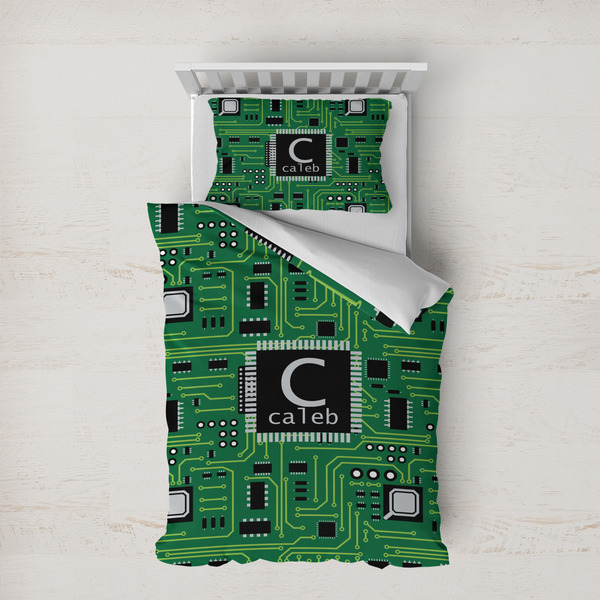 Custom Circuit Board Duvet Cover Set - Twin XL (Personalized)