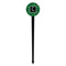 Circuit Board Black Plastic 4" Food Pick - Round - Single Pick