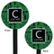 Circuit Board Black Plastic 5.5" Stir Stick - Double Sided - Round - Front & Back