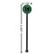 Circuit Board Black Plastic 5.5" Stir Stick - Round - Dimensions