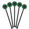 Circuit Board Black Plastic 5.5" Stir Stick - Round - Fan View