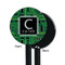 Circuit Board Black Plastic 5.5" Stir Stick - Single Sided - Round - Front & Back