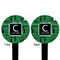 Circuit Board Black Plastic 6" Food Pick - Round - Double Sided - Front & Back