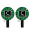 Circuit Board Black Plastic 7" Stir Stick - Double Sided - Round - Front & Back