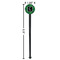 Circuit Board Black Plastic 7" Stir Stick - Round - Dimensions