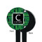 Circuit Board Black Plastic 7" Stir Stick - Single Sided - Round - Front & Back