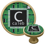 Circuit Board Cabinet Knob - Gold (Personalized)