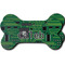 Circuit Board Ceramic Flat Ornament - Bone Front & Back Double Print