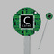 Circuit Board Clear Plastic 7" Stir Stick - Round - Closeup