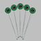 Circuit Board Clear Plastic 7" Stir Stick - Round - Fan View