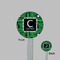 Circuit Board Clear Plastic 7" Stir Stick - Round - Front & Back