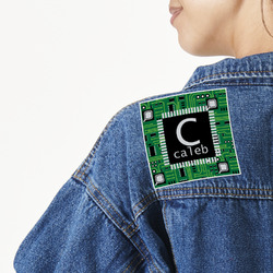 Circuit Board Twill Iron On Patch - Custom Shape (Personalized)