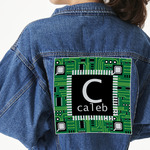 Circuit Board Twill Iron On Patch - Custom Shape - 3XL (Personalized)