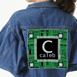 Circuit Board Twill Iron On Patch - Custom Shape - 3XL - Set of 4 (Personalized)