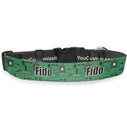 Circuit Board Deluxe Dog Collar - Double Extra Large (20.5" to 35") (Personalized)
