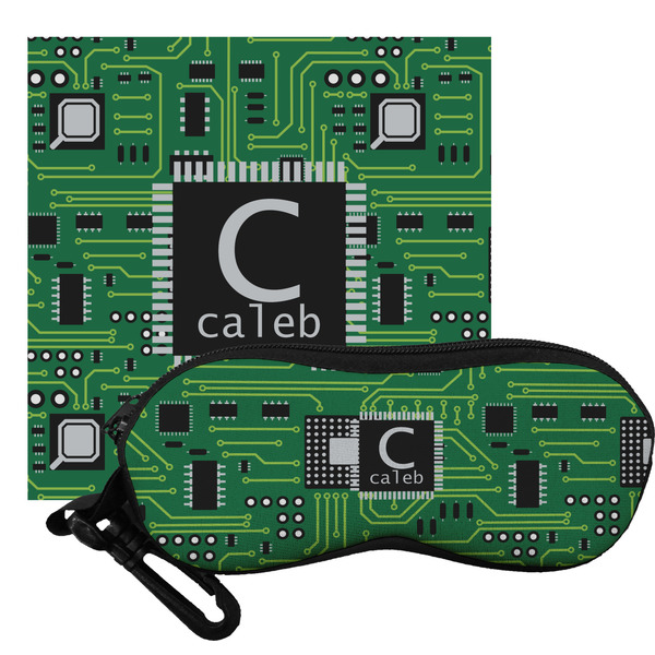 Custom Circuit Board Eyeglass Case & Cloth (Personalized)