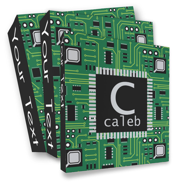 Custom Circuit Board 3 Ring Binder - Full Wrap (Personalized)