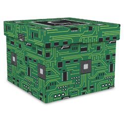 Circuit Board Gift Box with Lid - Canvas Wrapped - X-Large (Personalized)