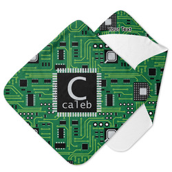 Circuit Board Hooded Baby Towel (Personalized)