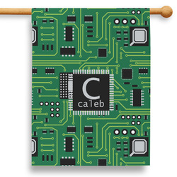 Circuit Board 28" House Flag - Double Sided (Personalized)