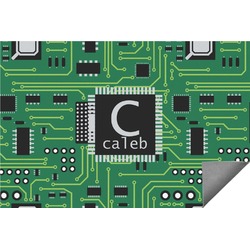 Circuit Board Indoor / Outdoor Rug - 6'x8' w/ Name and Initial
