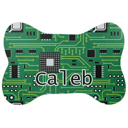 Circuit Board Bone Shaped Dog Food Mat (Large) (Personalized)